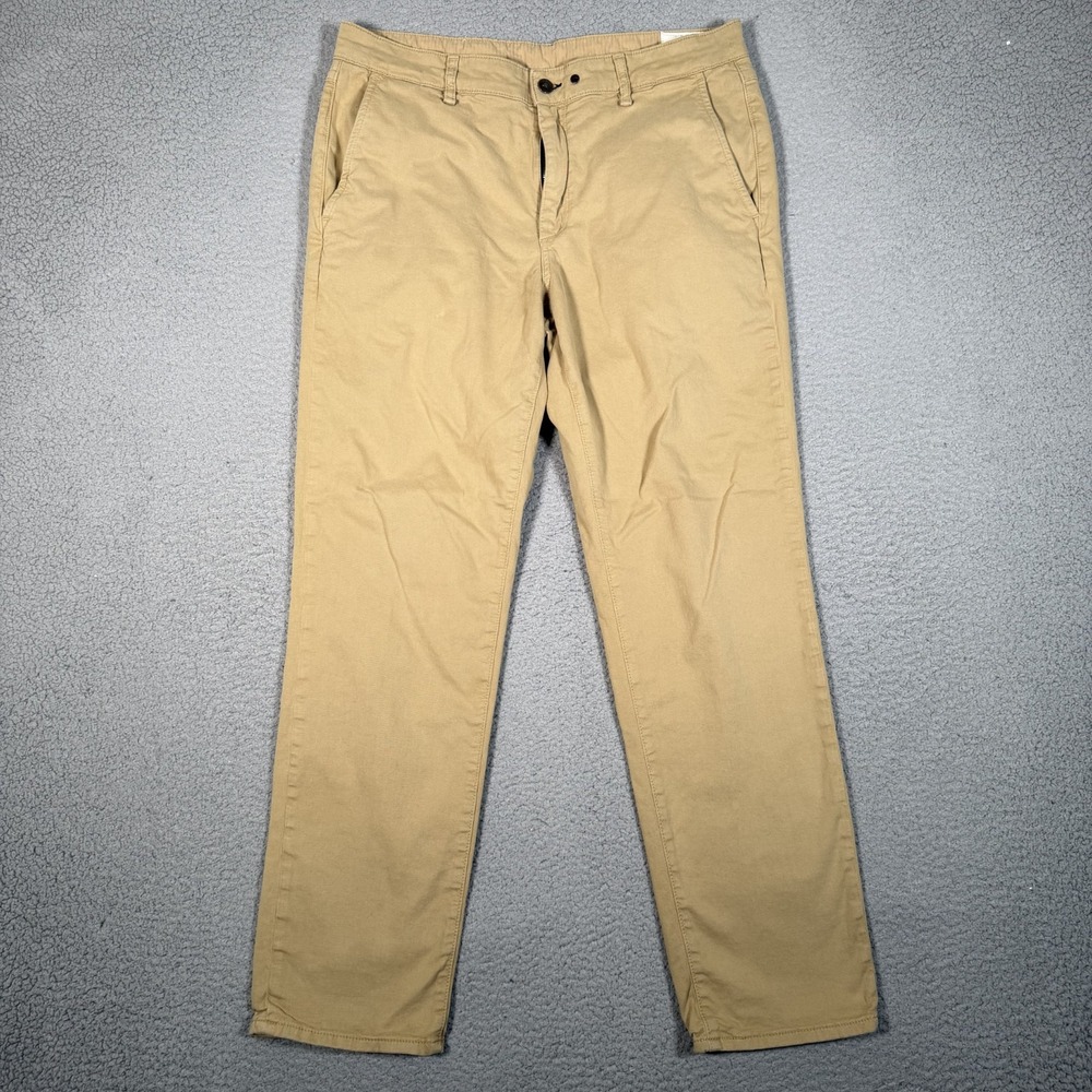 Rag & Bone Chino Pants Mens 34x30 Brown Slim Straight Cotton Blend Casual Preppy